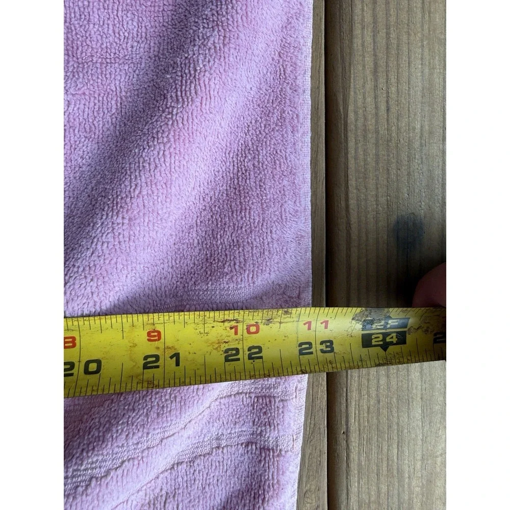 2 Vintage MCM Cannon Monticello Cotton 2 Bath Towels Pink Sea Shells Floral